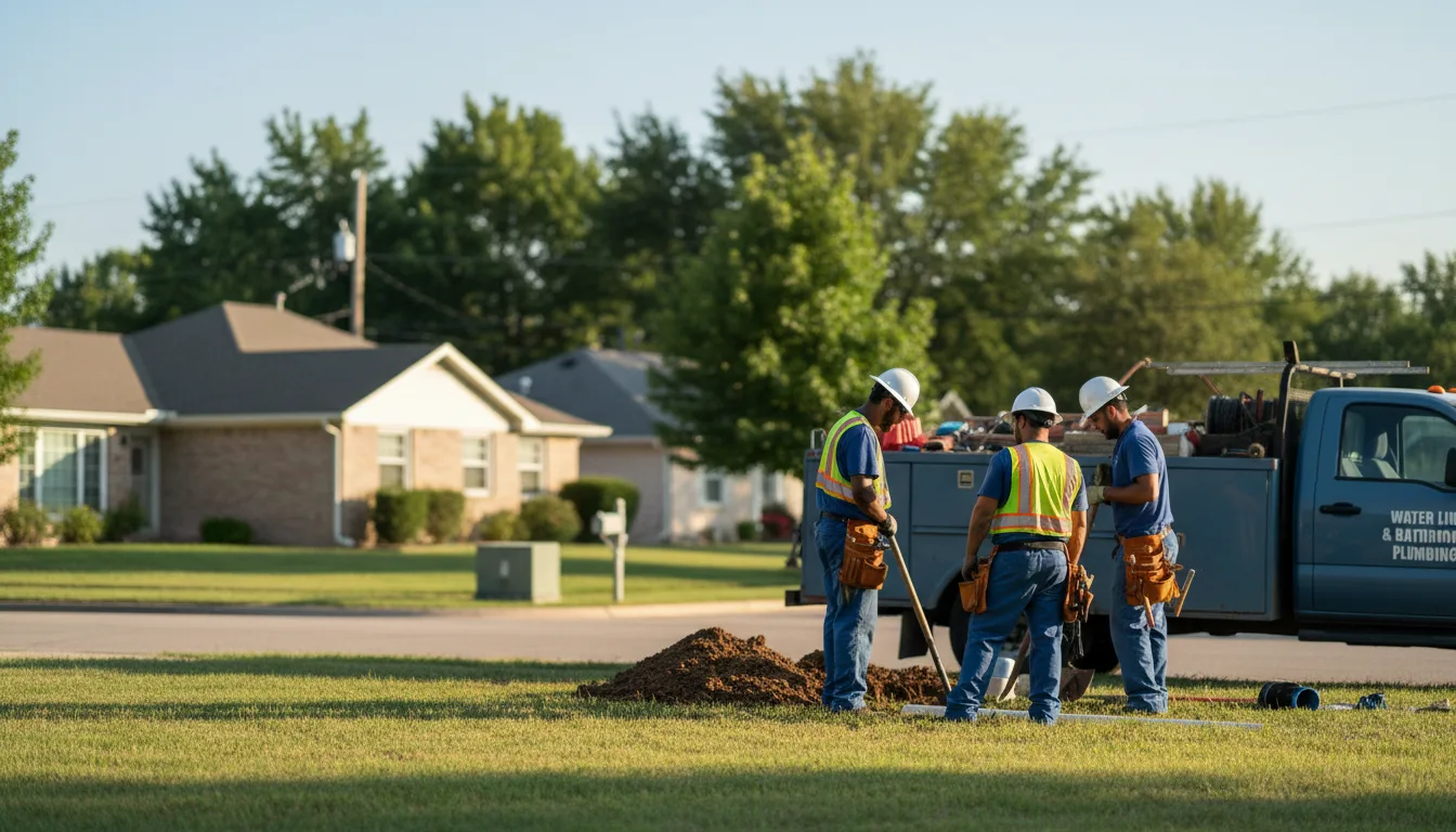 Residential water line and bathroom plumbing service in Bruni, TX